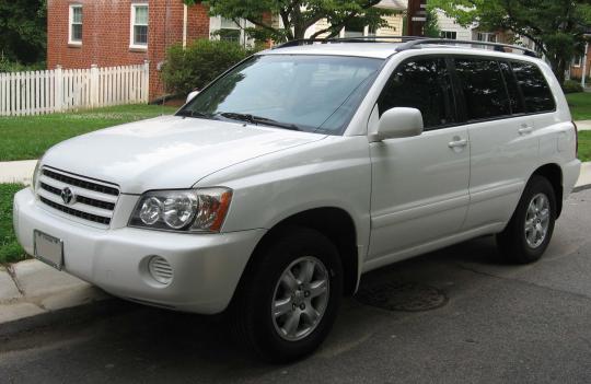 2003 Toyota highlander cargo capacity